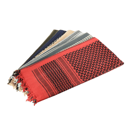 M-Tac Tæt Shemagh Tørklæde i forskellige farver, 100% bomuld, 110x110 cm, beskytter mod sol, sand og vind til taktisk brug.