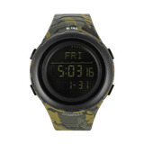 M-Tac Tactical Ur 2166, robust ur med kompas og LED-baggrundsbelysning, camouflage design, vandtæt op til 5ATM, ideelt til outdoor brug.