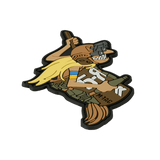 PVC patch af juniorsergent med natkikkert og granater, inspireret af Baba Yaga dronen. M‑Tac Patch Baba-Yaga Vertical, 9x13,5 cm