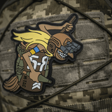 M‑Tac Patch Baba-Yaga Vertical i PVC, inspireret af droner med natkikkert og granater. 3D-design PVC patch, velcro fastgørelse