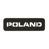 M‑Tac Patch Poland End-to-End 25x80 i sort Cordura 500D med laserindskrift og velcrolukning, 25x80 mm, nationalitetsmarkør