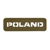 M‑Tac Patch Poland End-to-End 25x80 i slidstærk Cordura 500D med laser cut design og velcrofæste, nationalitetsmarkør.