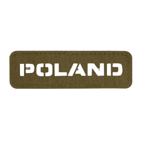 M‑Tac Patch Poland End-to-End 25x80 i slidstærk Cordura 500D med laser cut design og velcrofæste, nationalitetsmarkør.