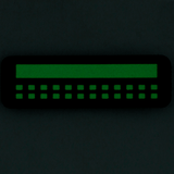 M-Tac Patch Flag 25x80 Mini Squares i Cordura 500D med velcro montering, perfekt til taktisk udstyr og tasker, 25x80 mm, sort, grøn