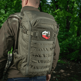 M-Tac Patch Husaria 3D PVC på rygsæk, ikonisk vinget husar motiv, polske flag, mod, ridderlighed, Velcro fastgørelse, 3D-effekt