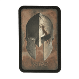 M-Tac Spartan Hjelm Patch i Cordura 500D med vintage-design, taktisk morale patch for tøj og tasker, viser mod og styrke.