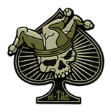 M-Tac Ace of Spades 3D PVC Patch med Jester kranie design, Velcro fastgørelse, taktisk morale patch til militær og outdoor brug