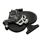 M-Tac Ace of Spades 3D PVC Patch taktisk morale patch med Velcro, robust PVC-materiale, perfekt til militær og outdoor-brug, 50x60 mm.