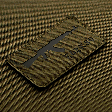 M-Tac AKM 7,62x39 Laser Cut Patch med Velcro, Cordura materiale, taktisk design, egnet til militær og outdoor brug.