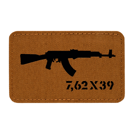 M-Tac AKM 7,62x39 Laser Cut Patch - taktisk moralepatch i Cordura med Velcro, AKM design, slidstærk til militær og airsoft udstyr.