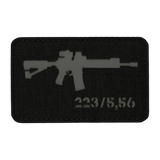 M-Tac AR-15 223/5,56 Laser Cut Patch med Velcro til tøj, rygsække og hjelme, holdbart Cordura materiale, taktisk design