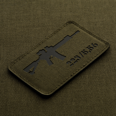 M-Tac AR-15 223/5,56 Laser Cut Patch på Cordura 500D, taktisk morale patch med Velcro til fastgørelse på udstyr, beklædning og mere.
