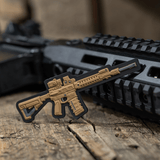 M-Tac AR-15 3D PVC Patch med Velcro fastgørelse til taktisk brug på tøj og udstyr