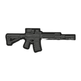 M-Tac AR-15 3D PVC Patch med Velcro bagside, robust design til AR-15 entusiaster, ideel til tøj og udstyr. Størrelse: 50 x 60 mm.