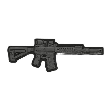 M-Tac AR-15 3D PVC Patch med Velcro bagside, robust design til AR-15 entusiaster, ideel til tøj og udstyr. Størrelse: 50 x 60 mm.