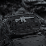 M-Tac AR-15 3D PVC Patch på rygsæk, taktisk morale patch til AR-15 entusiaster med Velcro fastgørelse, holdbar og slidstærk til outdoor.