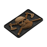 M-Tac Bearded Skull 3D PVC Patch med skægget kranium design og Velcro til påsætning på udstyr, i holdbar PVC, 80x50 mm.