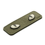 M-Tac Cat Eyes 3D PVC Patch med lysreflekterende design, Velcro fastgørelse, ideel til militær og outdoor brug, størrelse 80 x 25 mm.