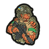 M-Tac Patch Tiger Green Tape PVC 3D morale patch med tiger med AR-15, hjelme og pladebærer
