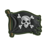 M-Tac Patch Jolly Roger PVC i 3D-design, symboliserer eventyrlyst og beslutsomhed, med velcro bagside til nem fastgørelse, 8 x 5 cm.