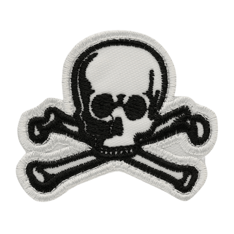M-Tac Patch Old Skull Velcro taktisk tekstil patch med 3D-effekt og kranie design, velegnet til kamp og fritid.
