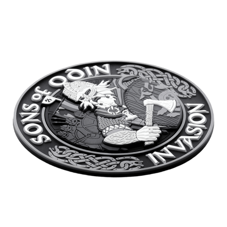M-Tac Patch Sons of Odin 3D Velcro taktisk morale patch med viking motiv, 80mm, PVC materiale med 3D-effekt.