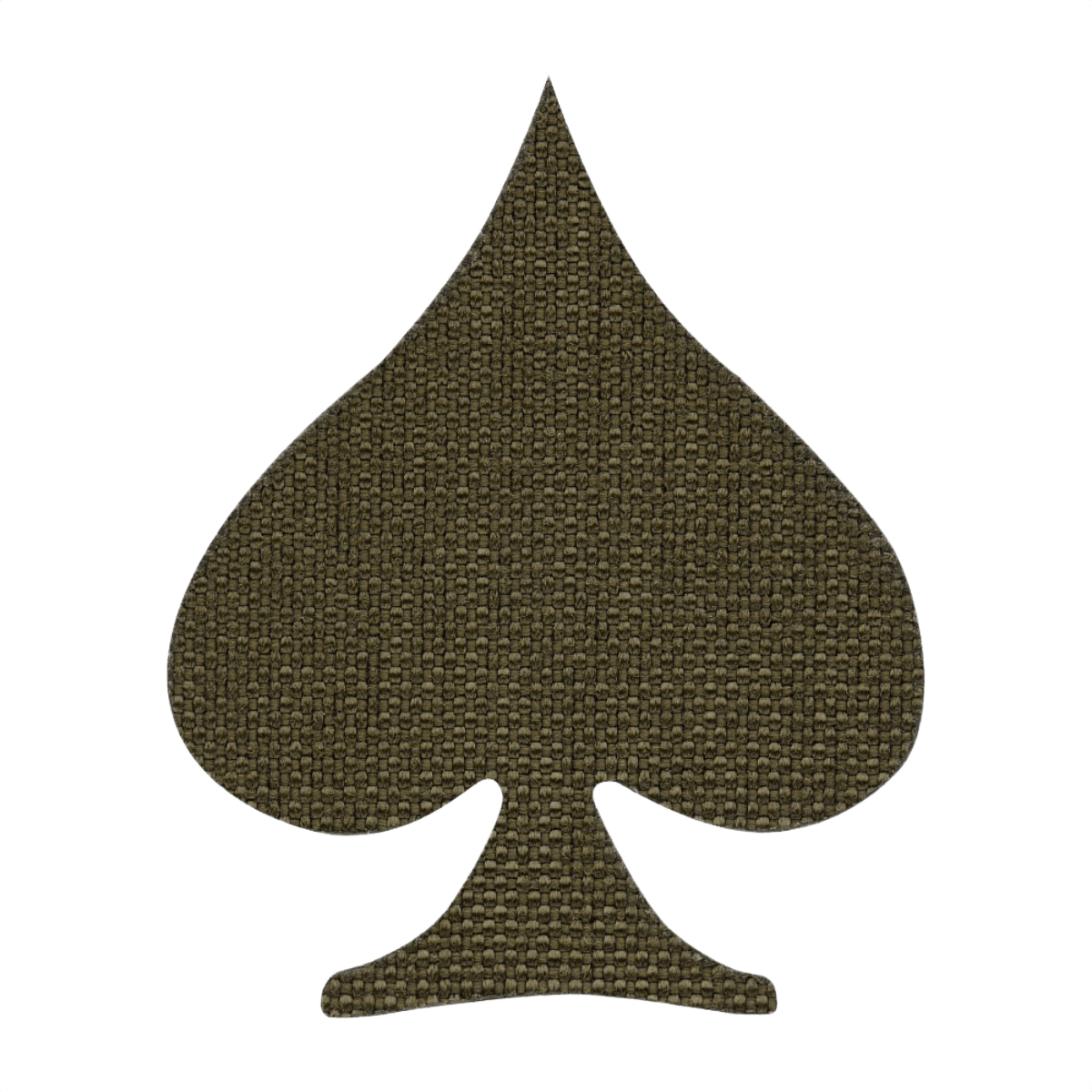 M-Tac Patch Spades Laser Cut, taktisk moralepatch i Cordura 500D, sort spadesymbol, Velcro-bagside, holdbar og perfekt til outdoor-brug.