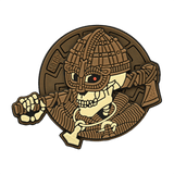 M-Tac Patch Undead Viking 3D PVC i gummi med velcro fastgørelse til uniform og taktisk udstyr, diameter 50 mm, perfekt til samlere.