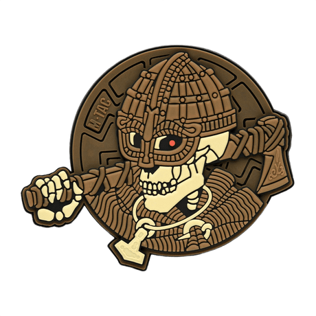 M-Tac Patch Undead Viking 3D PVC i gummi med velcro fastgørelse til uniform og taktisk udstyr, diameter 50 mm, perfekt til samlere.
