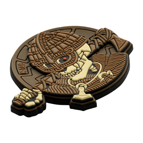 M-Tac Patch Undead Viking 3D PVC, taktik ærme/påsyet patch i brunt design, 50 mm, perfekt til uniformer og armbånd.