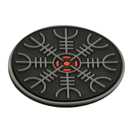 M-Tac Patch Egeshjelm 3D PVC med Helm of Terror symbol, 55 mm diameter, med Velcro til uniformer og udstyr.