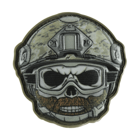 M-Tac Patch Emoji #4 med 3D PVC-effekt og Velcro, taktisk morale patch til tøj og udstyr, 6.5 x 6.5 cm.