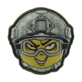 M-Tac Patch Emoji #23 i PVC med 3D-effekt. Taktisk morale patch med Velcro til tøj og udstyr. Sjov emoji-design, 6.5 x 6.5 cm.