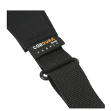 Sort våbenrem fra M-Tac med Cordura-stof, viser robust konstruktion. Perfekt til både to-punkts og enkelt-punkts fastholdelse.