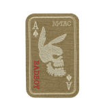 M-Tac Patch Bad Boy (Broderi) med ace of spades motiv og kaninske kranium, broderet på Cordura 500D, fastgøres med Velcro.