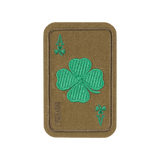M-Tac Patch Lucky Card (Broderi) med broderet kløverblad i Cordura 500D, symbol på held og beskyttelse. Velcro fastgørelse.