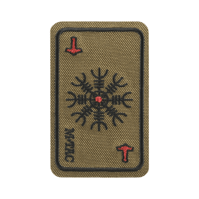 M-Tac Patch Kort Helm of Horror (Broderi) med vikingetidens Ægishjálmur symbol, broderet på Cordura 500D, holdbar og slidstærk.