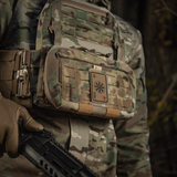 M-Tac Patch Kort Helm of Horror (Broderi) på rygsæk med Vikingets magiske symbol Ægishjálmur, holdbart Cordura materiale, 8x5 cm