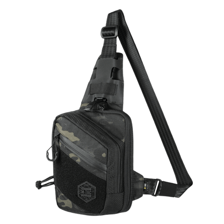 M-Tac Sling Pistol Taske Elite Hex med Velcro i slidstærkt Cordura 1000D designet til komfortabel og skjult bæring af våben.