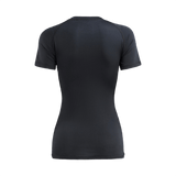 M-Tac T-shirt Ultra Light Polartec Lady i sort, bagfra, lavet af åndbart Power Dry® materiale, perfekt til træning og hverdagsbrug.