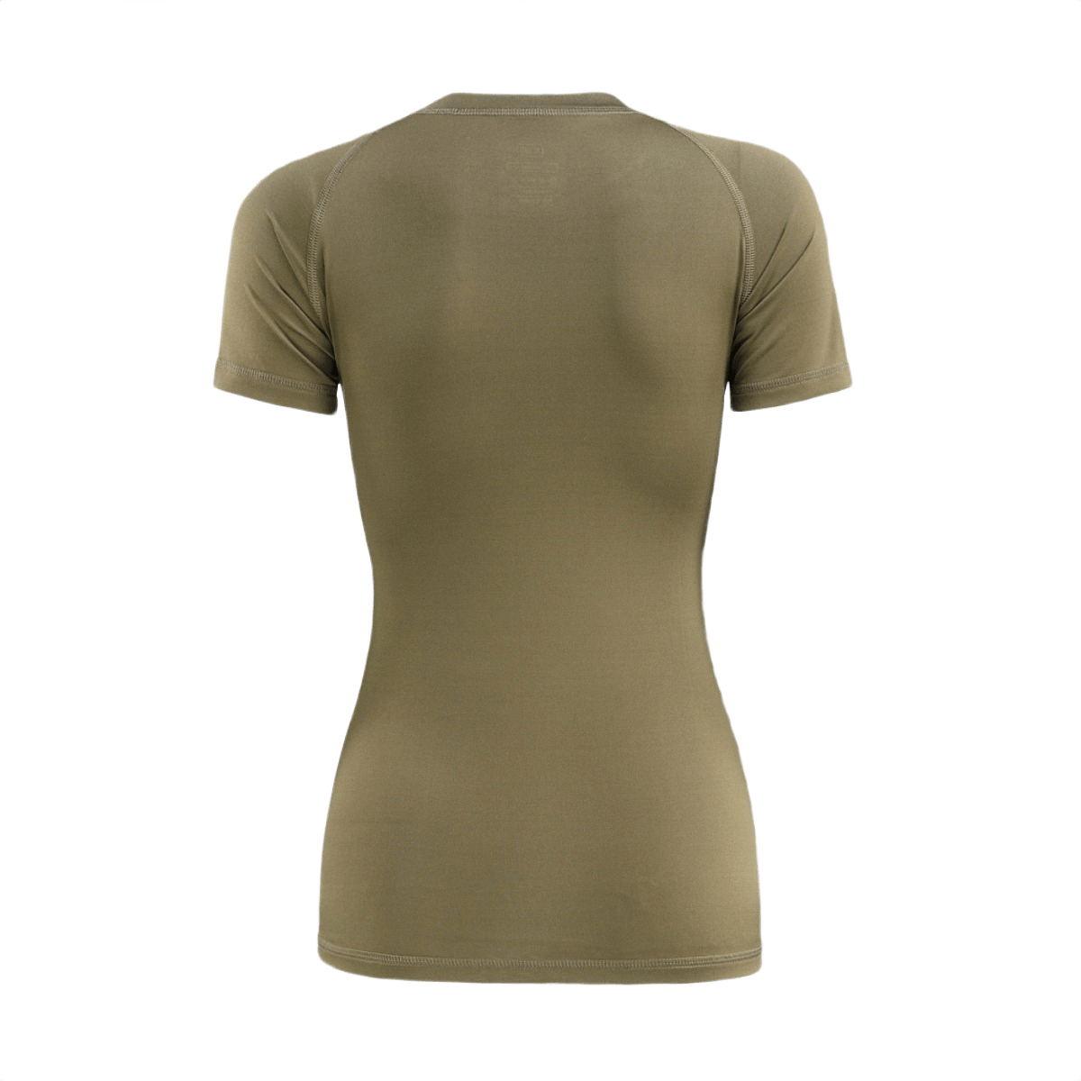 Bagside af M-Tac T-shirt Ultra Light Polartec Lady i olivengrøn farve, lavet i let og åndbart Power Dry® materiale til kvinder.