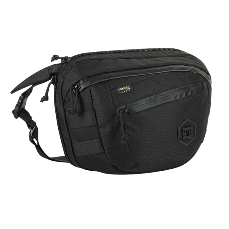 M-Tac Sphaera Hex Hardsling Bag Large Elite i sort stof med lommer og justerbar rem. Perfekt til daglig brug og opbevaring.