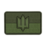 M-Tac patch Ukraine Flag med ZSU Trident PVC i grøn, symboliserer stolthed over Ukraines hær og kultur. Fremstillet af 3D PVC.