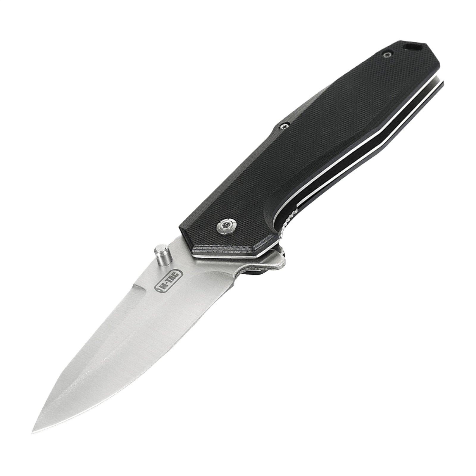 M-Tac Outdoor & Militær foldekniv - Type 5 med krom rustfrit stål klinge og aluminiumshåndtag, ideel til EDC-udstyr.