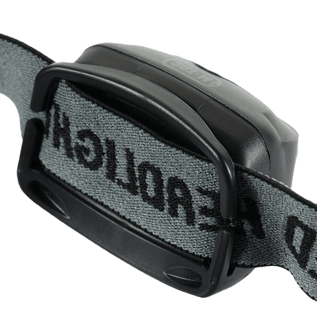 M-Tac Pandelygte 4+1 LED med elastisk hovedrem, let plastikdesign og flere lysfunktioner.