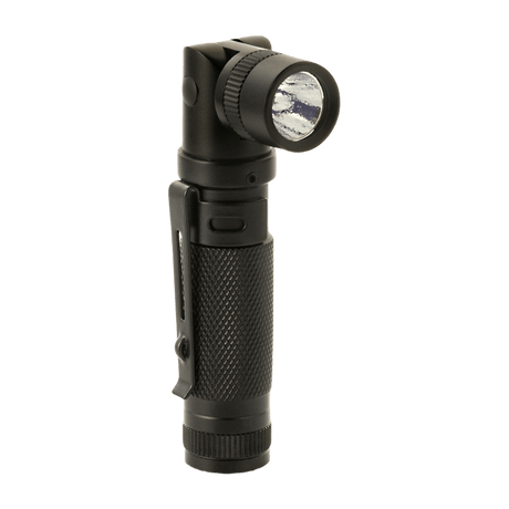M-Tac Lommelygte P180 i sort aluminium, LED CREE XPG2, justerbar lysretning, kompakt design til praktisk brug, batteridrevet