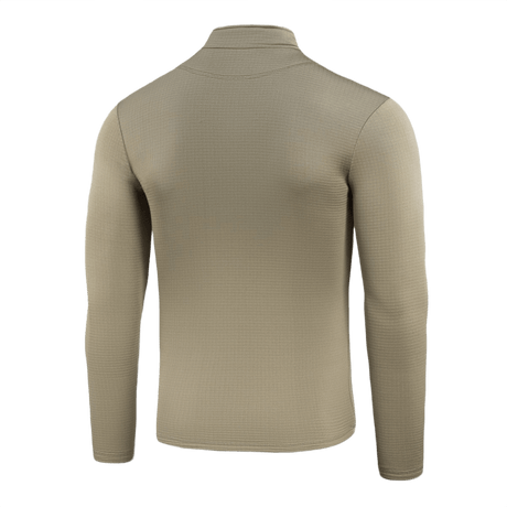 M-Tac Thermal Fleece Trøje Delta Level 2, bagsiden af termotrøje, designet til koldt vejr, fremstillet i 100% polyester, beige farve, YKK-lynlås