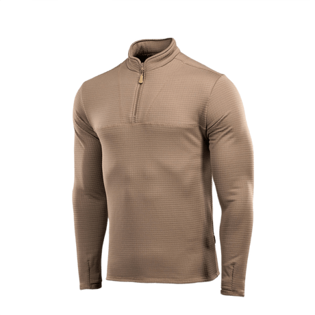 M-Tac Thermal Fleece Trøje Delta Level 2 i beige, fremstillet i 100% polyester med YKK-lynlåse, velegnet til koldt klima.