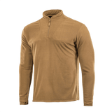 M-Tac Delta Fleece Jakke i brun, komfortabel og praktisk design, ideel til udendørs aktiviteter med ærmer med tommelhuller.