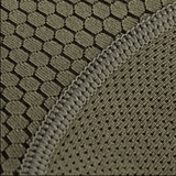 Detalje af M-Tac Hexagon Sports Underbukser stofmønster i grøn, der fremhæver dets unikke geometriske design og høj kvalitet.